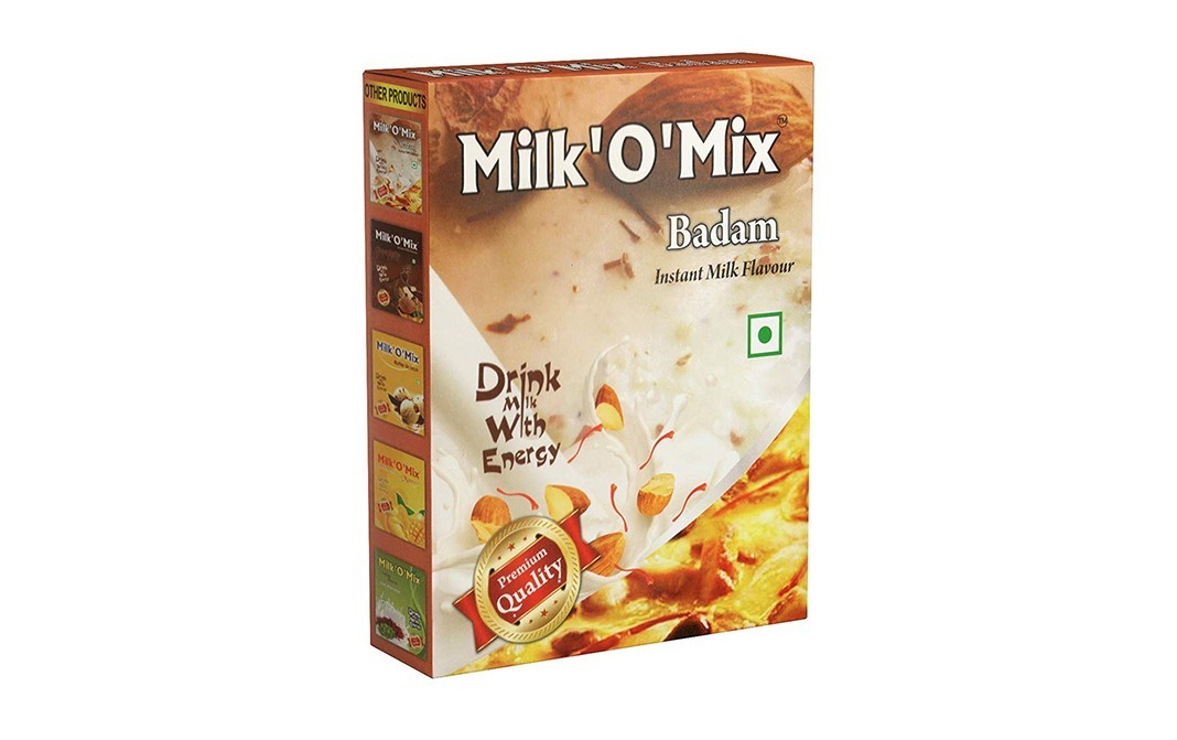 Milkomix Badam Instant Milk Flavour Drink Milk with Energy   Pack  150 grams